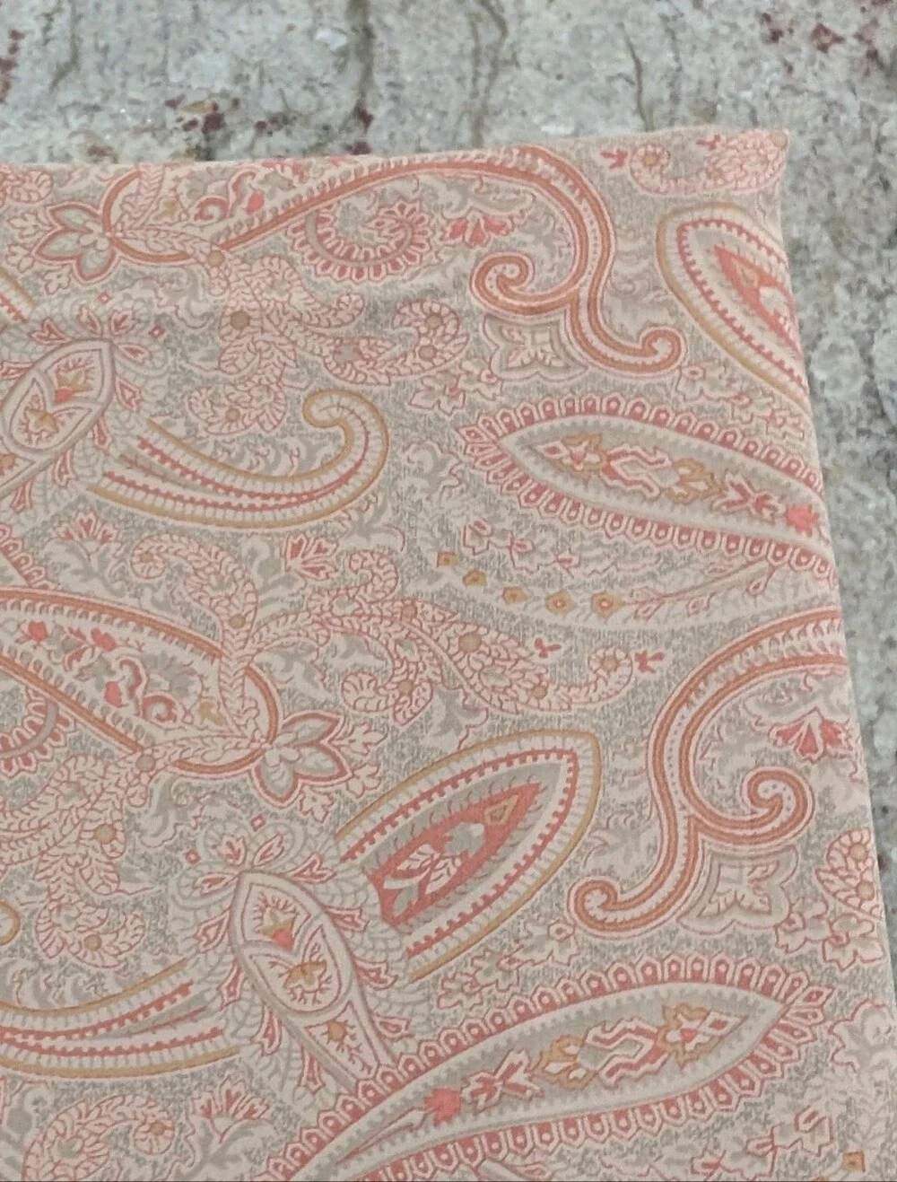 Venus Home Pink Paisley Cotton Flat Sheet Queen 88